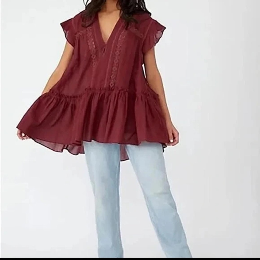 Free People lace Baby Blues tunic top